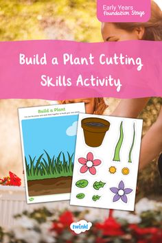 This Build a Plant Cutting Skills Activity is ideal for children to practise their cutting and scissor skills as part of a plants and growing topic. Children can choose the pieces they want to use to build their own plant and stick it on the background provided. Scissor Skills, Parts Of A Plant, Skills Activities, Plant Cuttings, Building