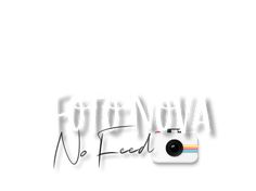 a polaroid camera sitting on top of a white background with the words'not feed'written across it