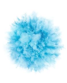 a blue fluffy object on a white background