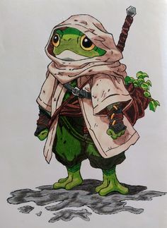 #draw #desenho #sapo Frog In Clothes Drawing, Goofy Frog Drawing, Frog Character Art, Wizard Frog Drawing, Dnd Frog Character, Frog Wizard Tattoo, Frog Humanoid, Frog Cartoon Drawing, Dnd Tattoo Ideas