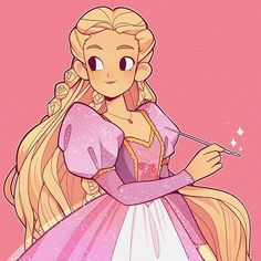 the princess is holding a wand in her hand