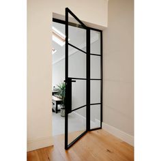 iwd-minimalist-steel-french-single-door-interior-no-threshold-cifd-in006-4-lite-design-single-sidelight Single Glass Front Door, Glass Office Doors, French Entry Doors, Steel French Doors, Exterior Doors With Glass, Iron Entry Doors, Door Upgrade, Exterior Front Doors, Wrought Iron Doors