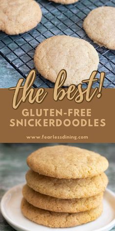 the best gluten - free snickkerdoodles are on this cooling rack