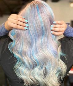 Pastel Blue Hair Color, Airy Hair, Blue Hair Color Ideas, Unnatural Hair Color, Blue Hair Color, Women Loafers