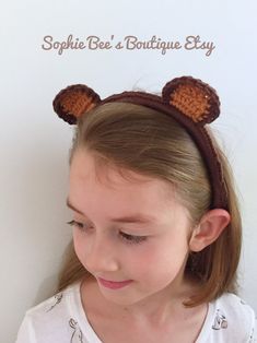 Teddy Bear Ears Headband * Crochet Bear Ears Hair band * Woodland Animals Headband * Bear Costume Headband * Adult & Kids bear Ear Headband Teddy Bear Ear Headbands, Crochet Bear Ear Hat, Bear Ear Headband, Bear Ears Headband, Animal Headbands, Crochet Boutique, Teddy Bear Ears, Teddy Bear Costume, Autumn Hair Accessories