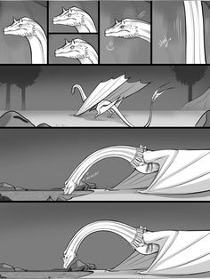 the storyboard shows how to make an animated character's head look like a dragon