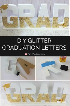 diy glitter graduation letters are perfect for any graduate