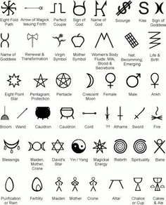 some symbols for your book of shadows