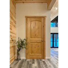 Rustic Knotty Alder Arch Top V-Groove Interior Door - Krosswood Stained Wood Interior Doors, Types Of Doors Interior, Stained Doors White Trim, European Cottage Interiors, Interior Doors Styles, Knotty Pine Doors, Knotty Alder Doors, Rustic Wood Doors, Pine Interior Doors