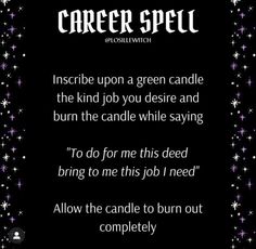 Career Spells, Career Spell, Wicca Recipes, Prosperity Spell