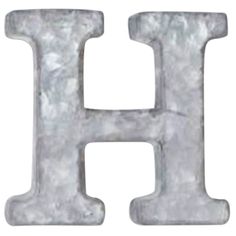 the letter h is made out of concrete