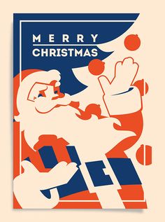 a christmas card with an image of santa claus holding a candy cane and blowing bubbles