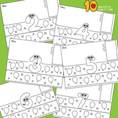 printable numbers 1 - 10 worksheets for kids to practice counting and coloring