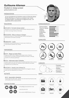 a professional resume with black and white colors