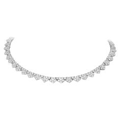 Necklace in 18kt white gold set with 308 diamonds 26.95 cts  G VS1 Brides Jewelry, White Gold Necklace, White Gold Set, Luxury Necklace, Expensive Jewelry, White Gold Necklaces, Gold Necklaces, Diamond Flower, Women Diamond