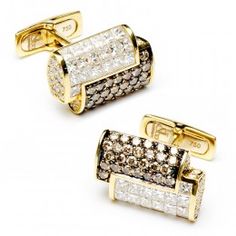 2-Tone Diamond Interlocked Cufflinks $27.600 JACOB&CO Gentlemen Accessories, Gentlemen Style, Designer Cufflinks, Celebrity Jewelry, Chocolate Diamonds, Diamond Eyes