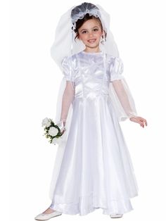 Kid's Wedding Belle Costume - costumes.com Belle Halloween, Wedding Dress Costume, Halloween Kids Costumes Girls, Pretty White Dresses, Belle Costume, Bride Costume, Belle Dress, Wedding Clothes, Wedding Costumes