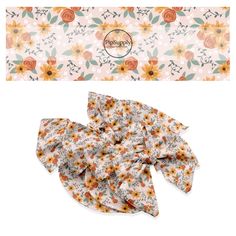 an image of a bandana with flowers on it