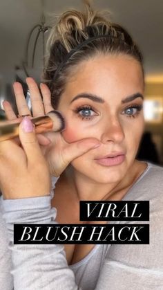 Simple Elegant Style Casual, Eye Make Up For Over 40, Where Do You Put Blush On Your Face, Viral Blush Hack, Where To Place Blush On Cheeks, Mauve Blush Makeup, Make Up Hacks Videos, Where To Put Blush On Face, Skin Like Makeup