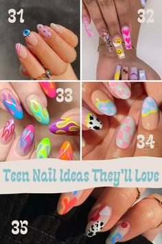 aesthetic nails acrylic for teens Nail Art For Teens, Gel Nails Ideas, Nail Inspired, Pink Tip Nails, Teen Nails, Cute Pink Nails, Cute Nails For Fall, Nails Aesthetic