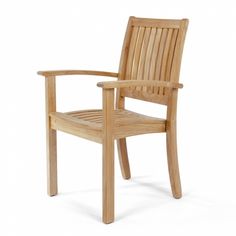 a wooden chair on a white background