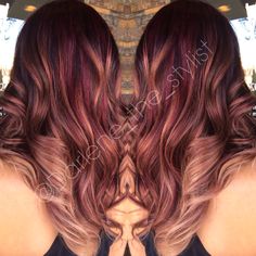 Rich warm balayage with a red base, lowlights, and subtle blonde ombré balayage to give it lots of dimension! Subtle Hair Color Fun, Balayage Hair Brunette Short, Subtle Blonde, Ombré Balayage, Deep Red Hair, Blonde Ombré, Warm Balayage, Red Hair With Highlights, Blonde Ombre Balayage