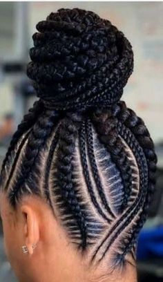 Woman Braids, Ponytail Braided, Updo Ponytail, Braids Updo, Goddess Braids Hairstyles, Hairstyles Natural, African Hair Braiding Styles, Braided Bun Hairstyles