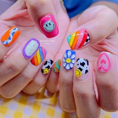 Happy Nail Art, Nails Funky, Nail Pen, Wow Nails, Happy Nails, Ombre Nail Designs, Pretty Gel Nails, Nails Desing