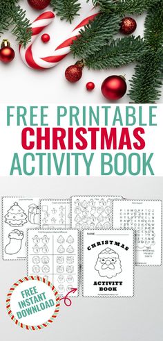 Keep the holiday fun going with this Free Printable Christmas Activity Book! Packed with festive puzzles, coloring pages, word searches, and more, it's perfect for kids of all ages. Download now for hours of stress-free entertainment during the holidays! Christmas Activity Book Printable, Christmas Word Search Free Printable For Kids, Christmas Activity Printables Free, Christmas Homeschool Printables, Christmas Activities For Kids Printable Free, Christmas Activity Sheets Free Printable, Kids Christmas Activities Printables, Christmas Printables Free Templates, Free Printable Christmas Activities