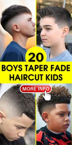 Discover the perfect boys taper fade haircut kids style with a modern twist. This haircut combines a neat, short length at the sides, gradually fading to a more pronounced length on top. Ideal for long on top styles, it offers a clean yet stylish look for young boys. The haircut is versatile, suiting various hair types, including curly hair. It's a go-to for a fresh, youthful appearance. Boys Haircut Taper Fade, Boys Low Taper Fade Haircut Kids, Boy Hair Cuts Short Fade Long On Top, Boy Hair Cuts 2024, Boys Haircut With Design, Boys Hair Cut Long On Top Short On Sides, 2024 Boys Haircut, Boys Haircut Long On Top Short On Sides, Boys Taper Fade Haircut Kids