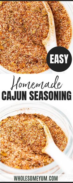 Homemade Cajun Seasoning Mix Recipe Cajun Spice Recipe, House Seasoning Recipe, Cajun Seasoning Recipe, Cajun Seasoning Mix, Cajun Spice Mix, Homemade Cajun Seasoning, Dry Mixes, Wholesome Yum, Spice Mix Recipes