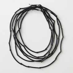 null Necklace - Crafted from three separate strands of rubber tubing, each of the necklaces in this set can be worn separately, or clustered together for a stronger statement. Easy on-off, no clasp. Artful Home, Necklace Craft, Cluster Necklace, Original Art, Jewelry Necklaces, Necklaces, Art