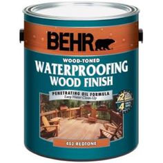 behr wood - toned waterproofing wood finish, 1 galvanie