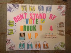 Pinned it ~ Did it! Brook is running for Vice President of student council. Funny Student Council Campaign Posters Hilarious, Student Council Speech, Student Government, Campaign Posters, Student Council, Poster Ideas, Diy Art Painting