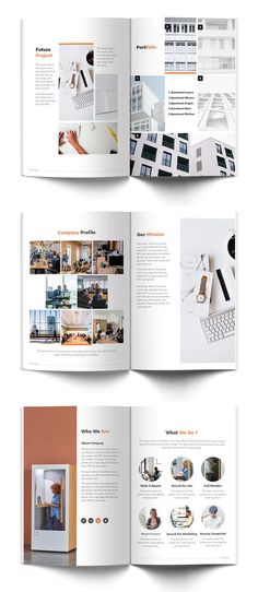 an open brochure with many different images