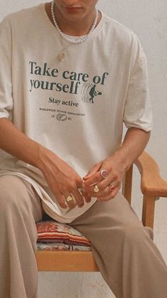 Take Care Of Yourself T Shirt Easy 30 day return policy Shirt Inspo Aesthetic, Indie Tshirt Design, Minimalist Shirt Design Aesthetic, Cream Graphic Tee Outfit, Simple Merch Design, Trendy Merch Ideas, Simple Crewneck Design, Tshirt Design Ideas Trendy 2023, T Shirt Aesthetic Design