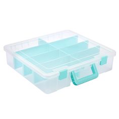 PRICES MAY VARY. Premium & Durable Quality: This clear plastic storage box is made of premium pp material, which is non-toxic and odorless. It is durable and has long service life. Can be used as a universal tool box at home,office, school etc. Product Size: Measures by 15.1x13.9x3.5 inches/ 38.4x35.3x8.8 cm with 8 compartment slot with 10.1x3x3.5 inches/ 18x7.7x8.3cm size . Enough space for storing many differernt items such as pencils, markers, brushes, craft items, first aid supplies, cosmeti Craft Box Design, Craft Storage Containers, Craft Supply Storage, Art Supply Organization, Organize Craft Supplies, Storage Bins With Lids, Stationery Storage, Craft Area, Box Houses