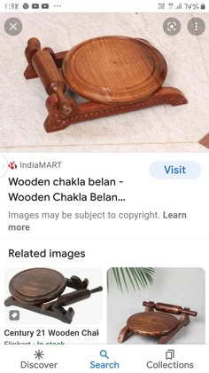 the wooden chakra is being displayed on an instagram page for people to view