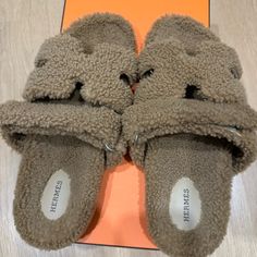 Brand New! Only Worn In The Hermes Store To Try On Comes With Box And Dust Bag Size In Hermes 44 Converts To Eu 43 Please Know Your Hermes Size Hermes Sandals, Hermes Store, H Logo, H Logos, Mule Flat, Flip Flop Sandals, Try On, Mule, Shoes Sandals