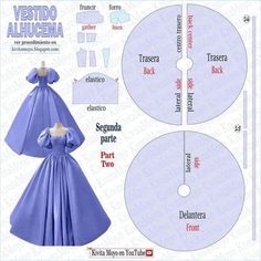 the sewing pattern for a dress with sleeves and collars