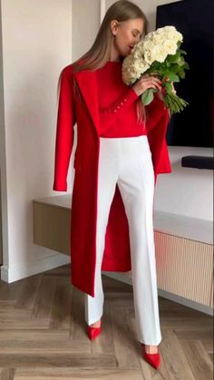 Modest Prom, Dresses Modest, Dresses 2024, Red Coat, Business Outfit, Dresses Black, Mode Inspiration