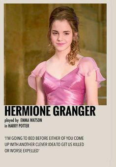 the poster for hermione granger