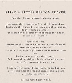 the poem being a better person prayer