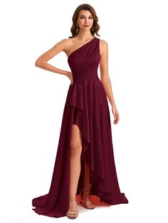 mulberry A-line Bridesmaid Dress With Sweep Train, Burgundy Gown With Sweep Train, Formal Wedding Guest Dresses, Formal Wedding Guest Dress, Formal Wedding Guests, Bridesmaid Dresses Online, Satin Bridesmaid Dresses, Custom Size Dresses, Wedding Guest Dresses