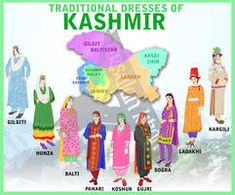 the traditional dresses of kashmr are shown in different colors and sizes, with names