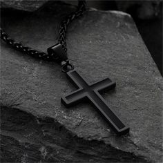 Description The Cross symbolizes love and redemption, perfect to show your faith. Christian black enamel cross pendant necklace for men, fairly detailed and good sized. Classic cross design, perfect to wear every day. Made of 316L stainless steel, hypoallergenic and friendly to your sensitive skin.   Detail  SPU:  RP20126  Collection: Religious  Brand: FaithHeart Jewelry  Material: Stainless Steel  Pendant:  50mm*22.3mm  Weight: 20g  Chain Length:  22 +2 inches  Clean it with a soft dry cloth. Love And Redemption, Cross Necklace For Men, Cross Necklace Simple, Enamel Cross, Nordic Vikings, Faith Christian, Viking Symbols, Catholic Jewelry, Cross Chain