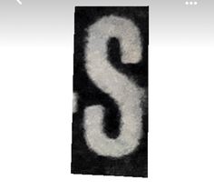 the letter s is made up of black and white carpet