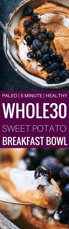 the cover of palen's minute healthy whole 30 sweet potato breakfast bowl