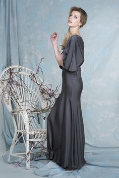 Gaby dress in charcoal Wedding Outfit