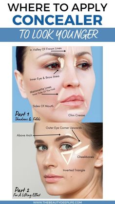 No Make Up Make Up Look, Tiny Habit, Makeup Tips For Older Women, Makeup Artist Tips, How To Apply Concealer, Face Makeup Tips, Makeup Game, Face Contouring, Eye Makeup Tips